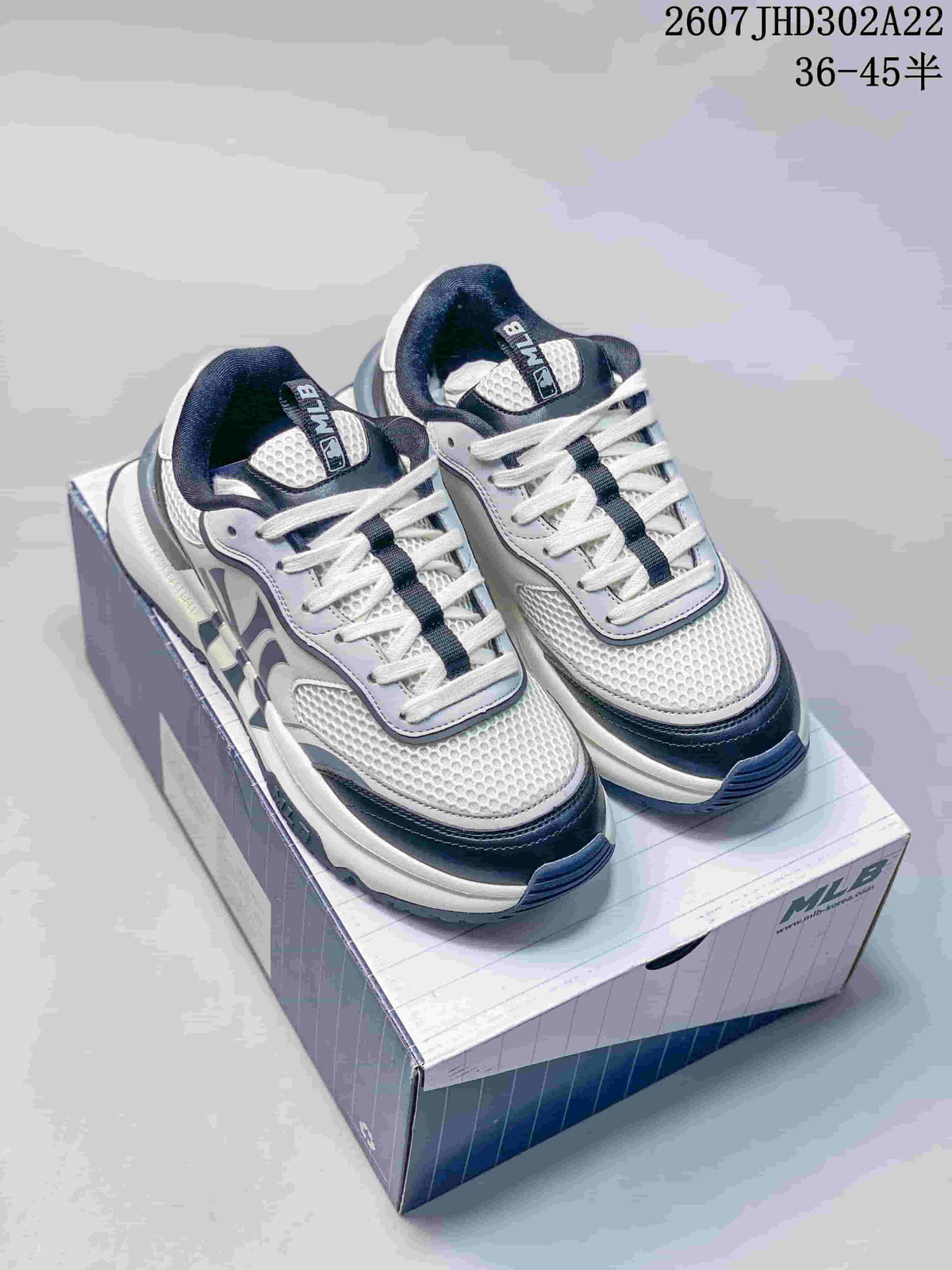 MLB Chunky Runner Sneakers White Navy 2607JHD302A22