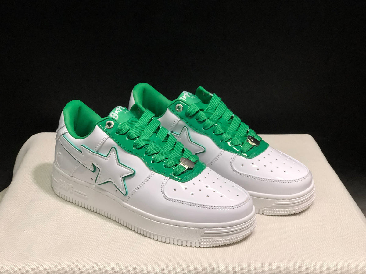 BAPE Sta Low-Top Sneakers White Green