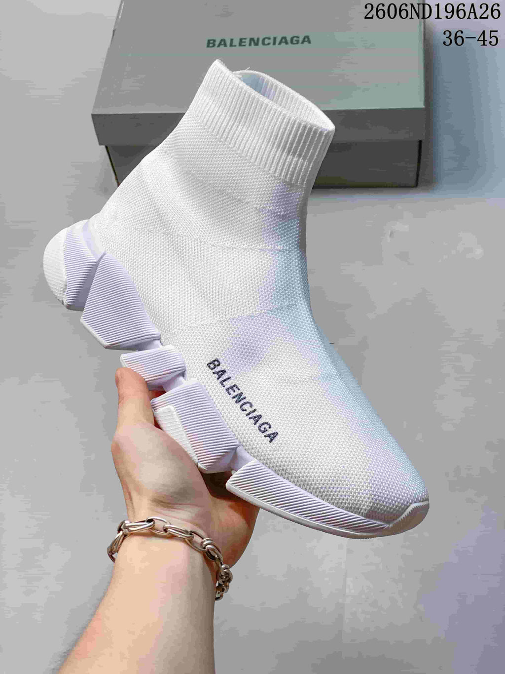 Balenciaga Speed Sock-Style Sneakers with Segmented Sole