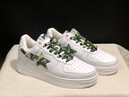 BAPE Bape Sta Low Sneakers White Green Camo