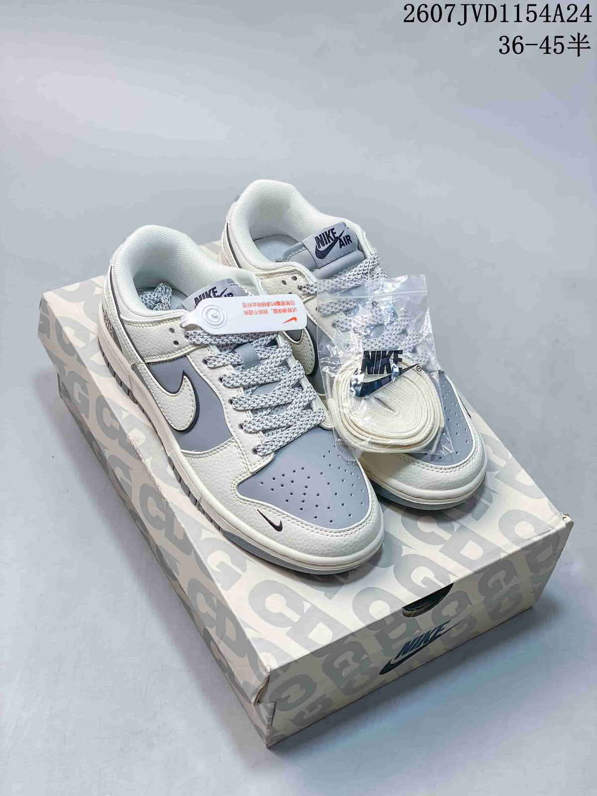 Nike SB Dunk Low Sneakers Grey and White NK5639-323