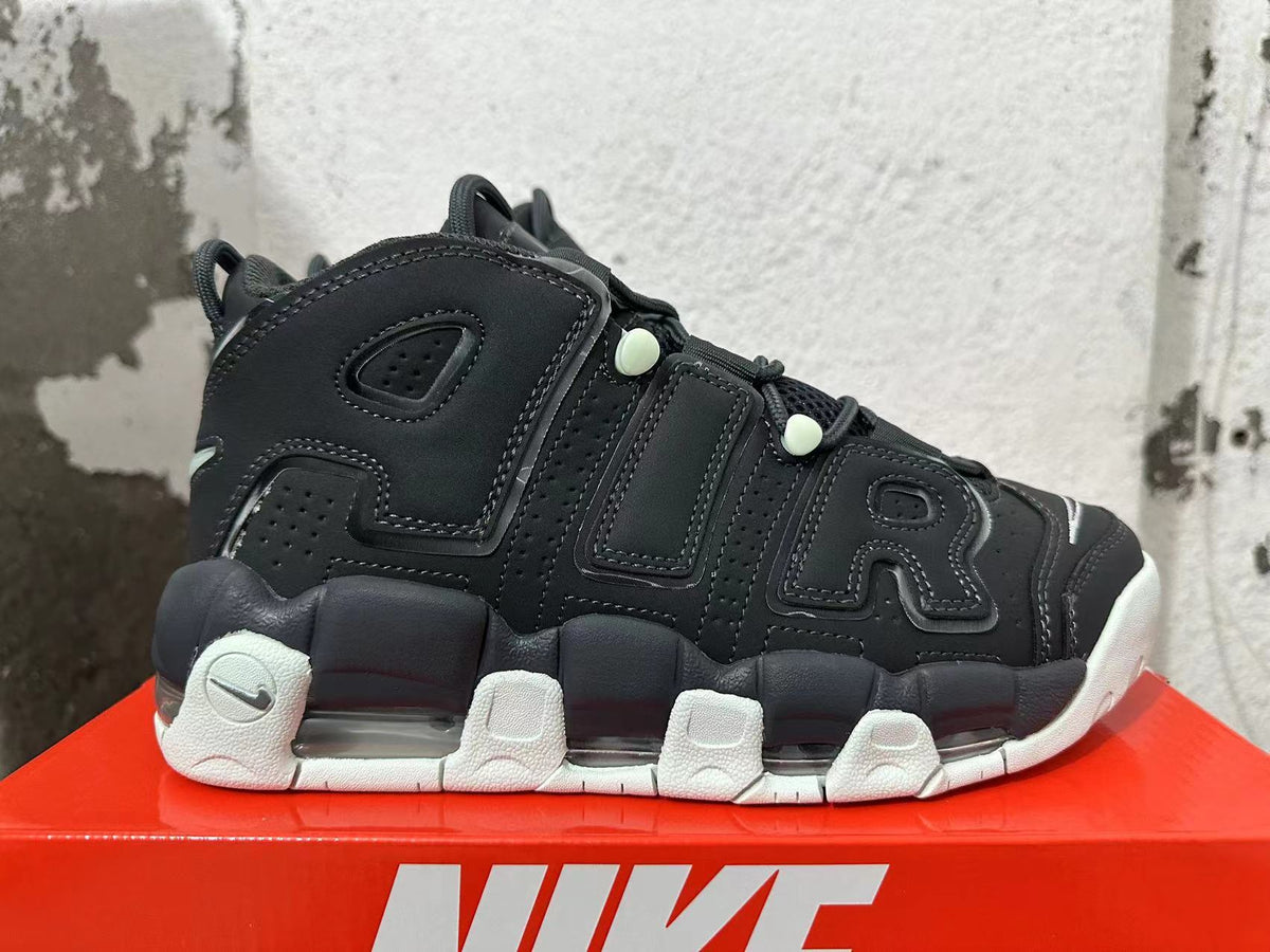 Nike Air More Uptempo Black and Mint Green Sneakers