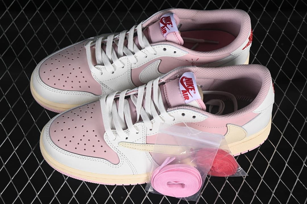 Jordan 1 Low OG Pink and Sail Sneakers DM7866-600