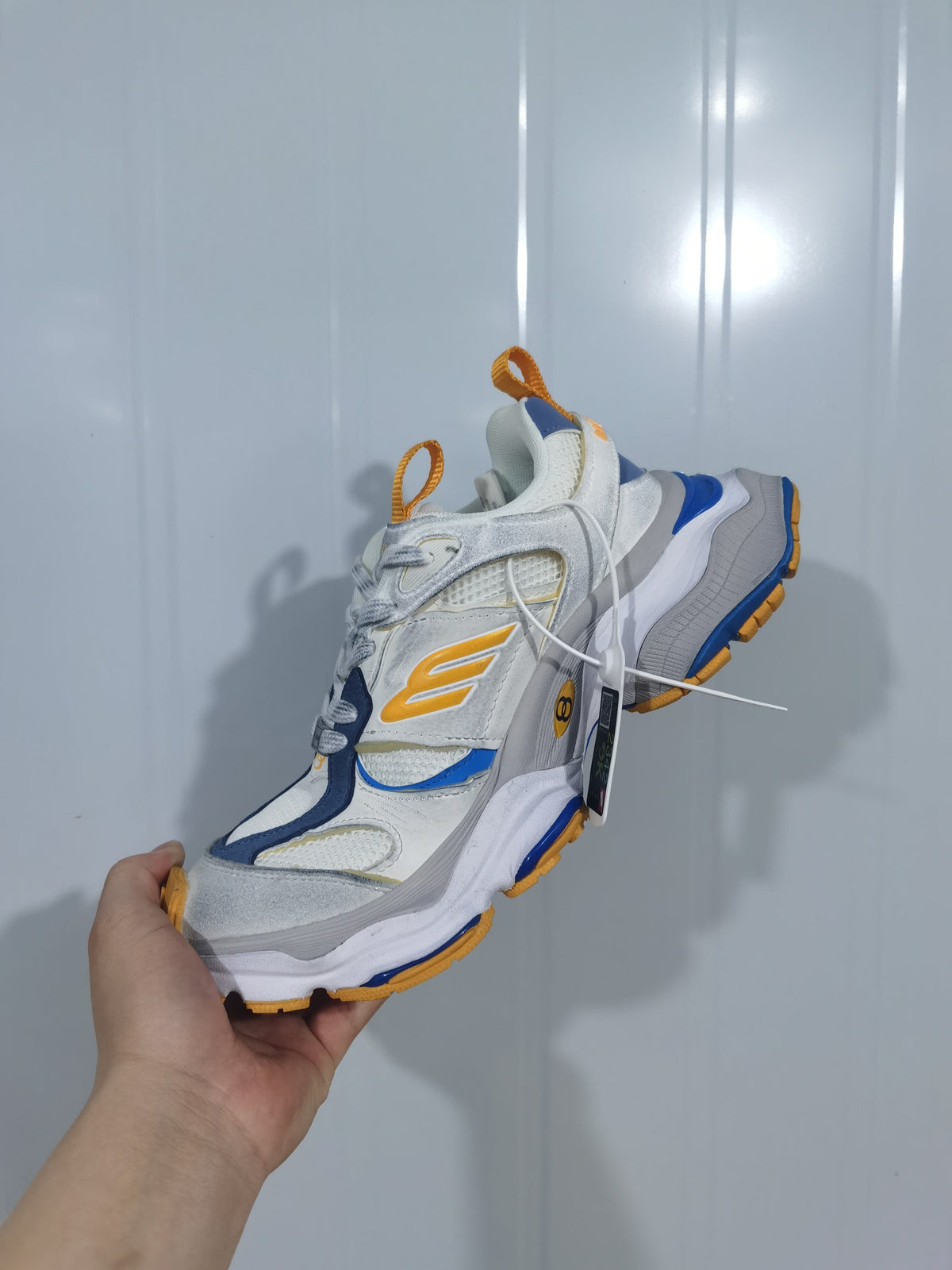 New Balance 9174 Sneakers White Grey Orange Blue