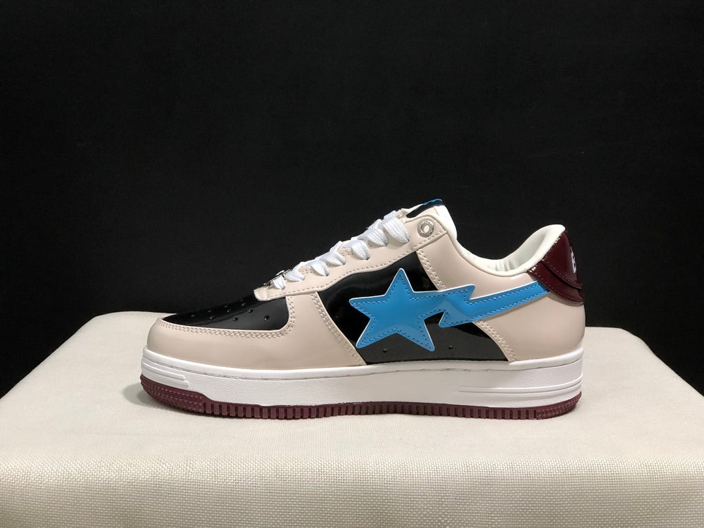 BAPE Bape Sta Low Sneakers Cream Black Blue