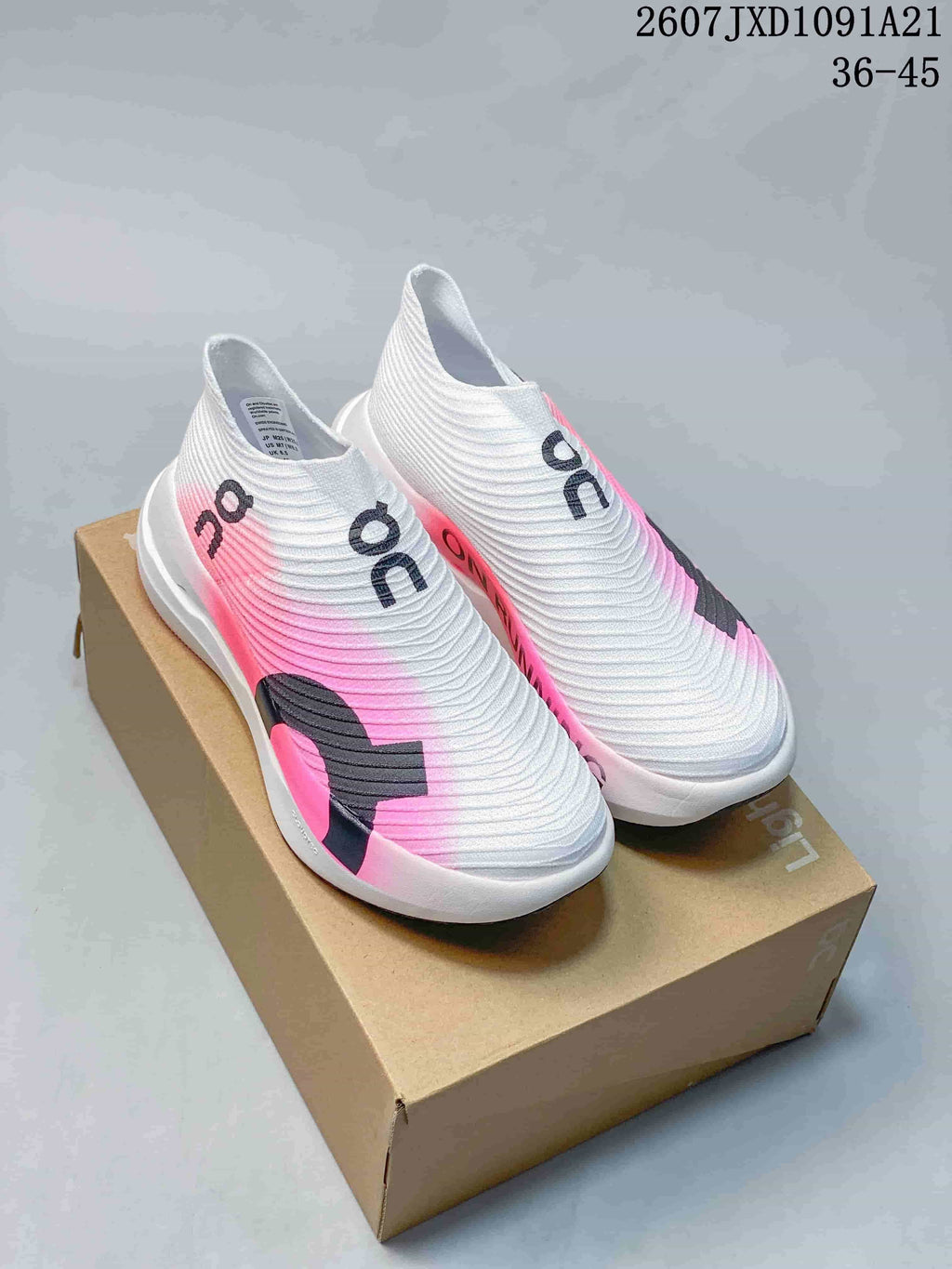On Cloudboom Strike LS Slip-On Sneakers White Pink