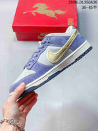 Nike SB Dunk Low Year of the Horse Sneakers, Lavender and Gold