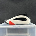 Cream and Red Low-Top Sneakers