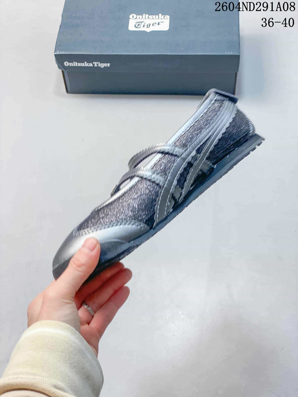 Onitsuka Tiger Mexico 66 TGRS Gray Mary Jane Sneakers