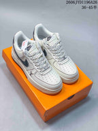Nike Air Force 1 Low Louis Vuitton-Style Sneakers, Blue and White