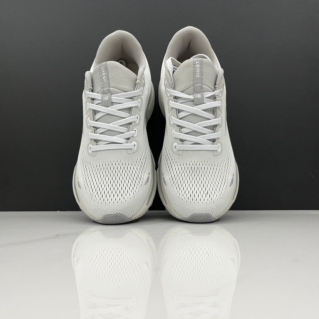 Brooks Ghost 15 Running Shoes in White and Grey