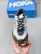 HOKA Mafate X Hike 5 Trail Running Shoes White Black Orange
