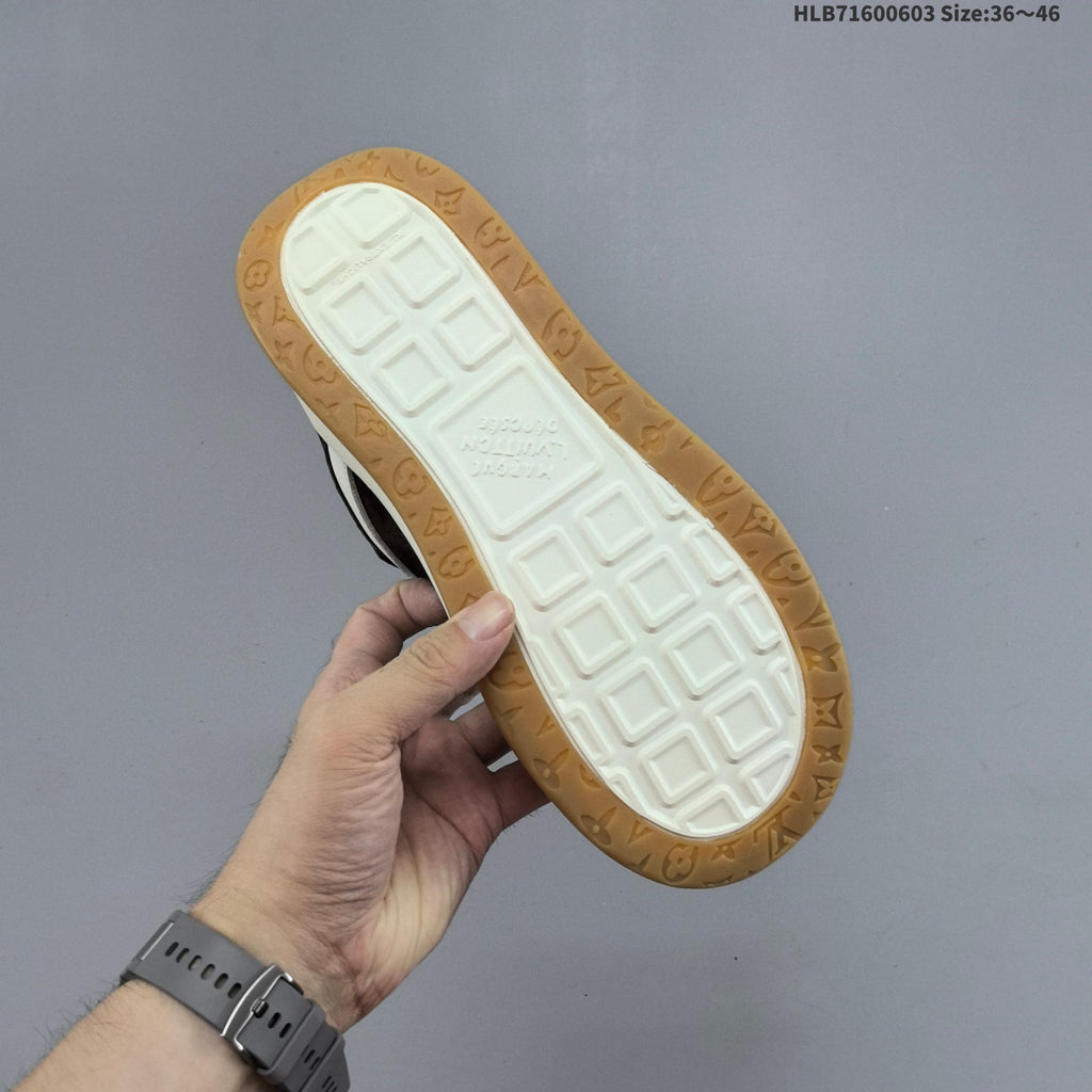 Louis Vuitton Tilted Low Sneakers in Brown and Gum