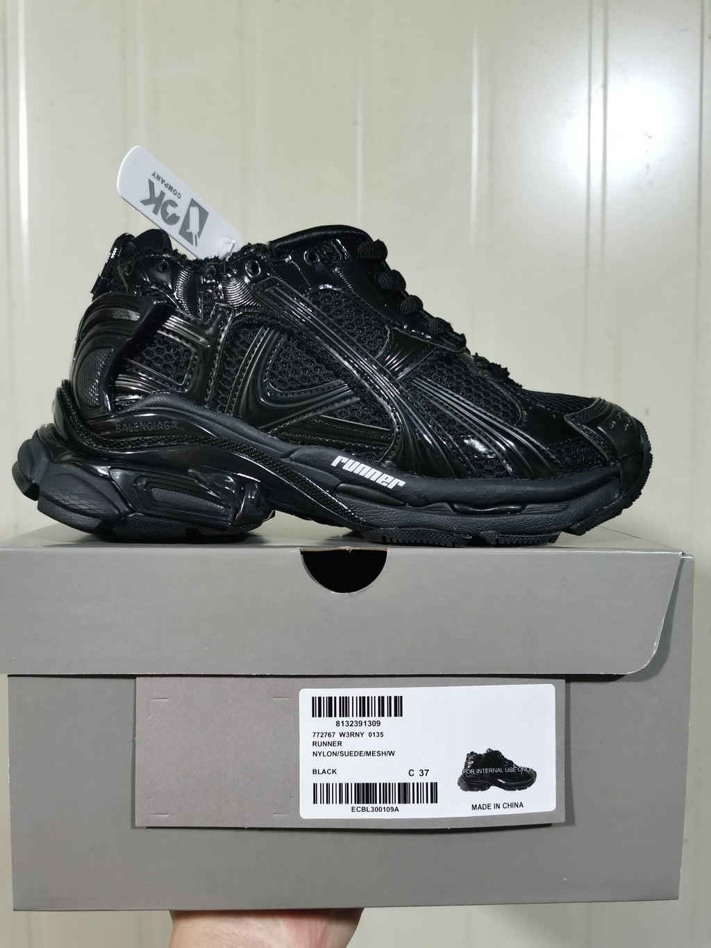 Balenciaga Runner Sneakers Black 772767 W3RNY 0135