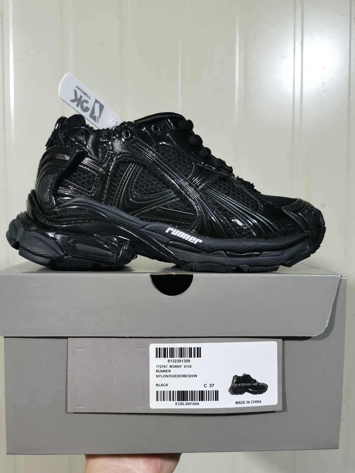 Balenciaga Runner Sneakers Black 772767 W3RNY 0135