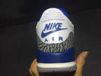 Air Jordan 3 White Blue High-Top Sneakers