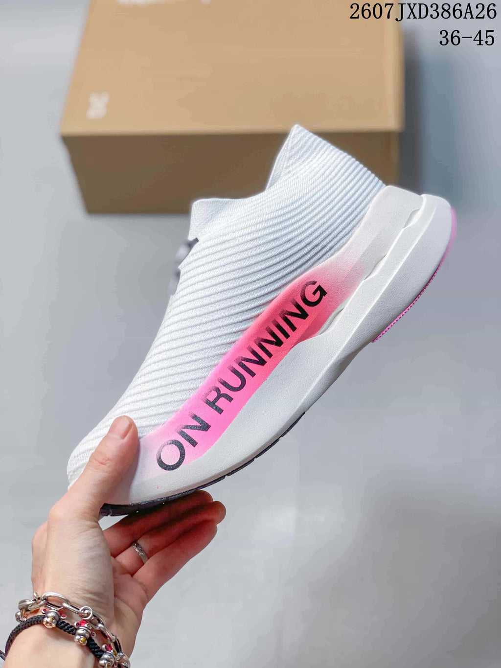 On Cloudboom Strike LS Slip-On Sneakers White Pink