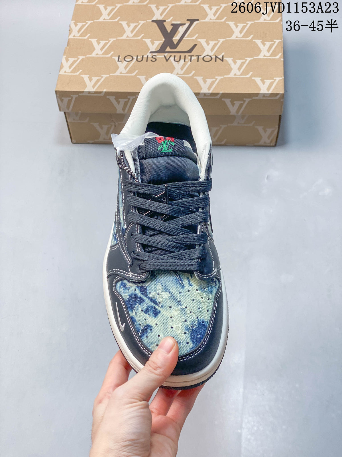 Jordan Air Jordan 1 Low Blue Pattern Sneakers