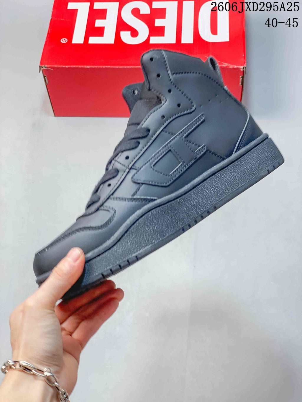 Diesel S-Ukiyo High-Top Sneakers in Dark Gray Y03363 P5576 H1532
