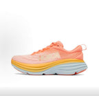HOKA Bondi 8 Running Sneakers in Pink and Orange