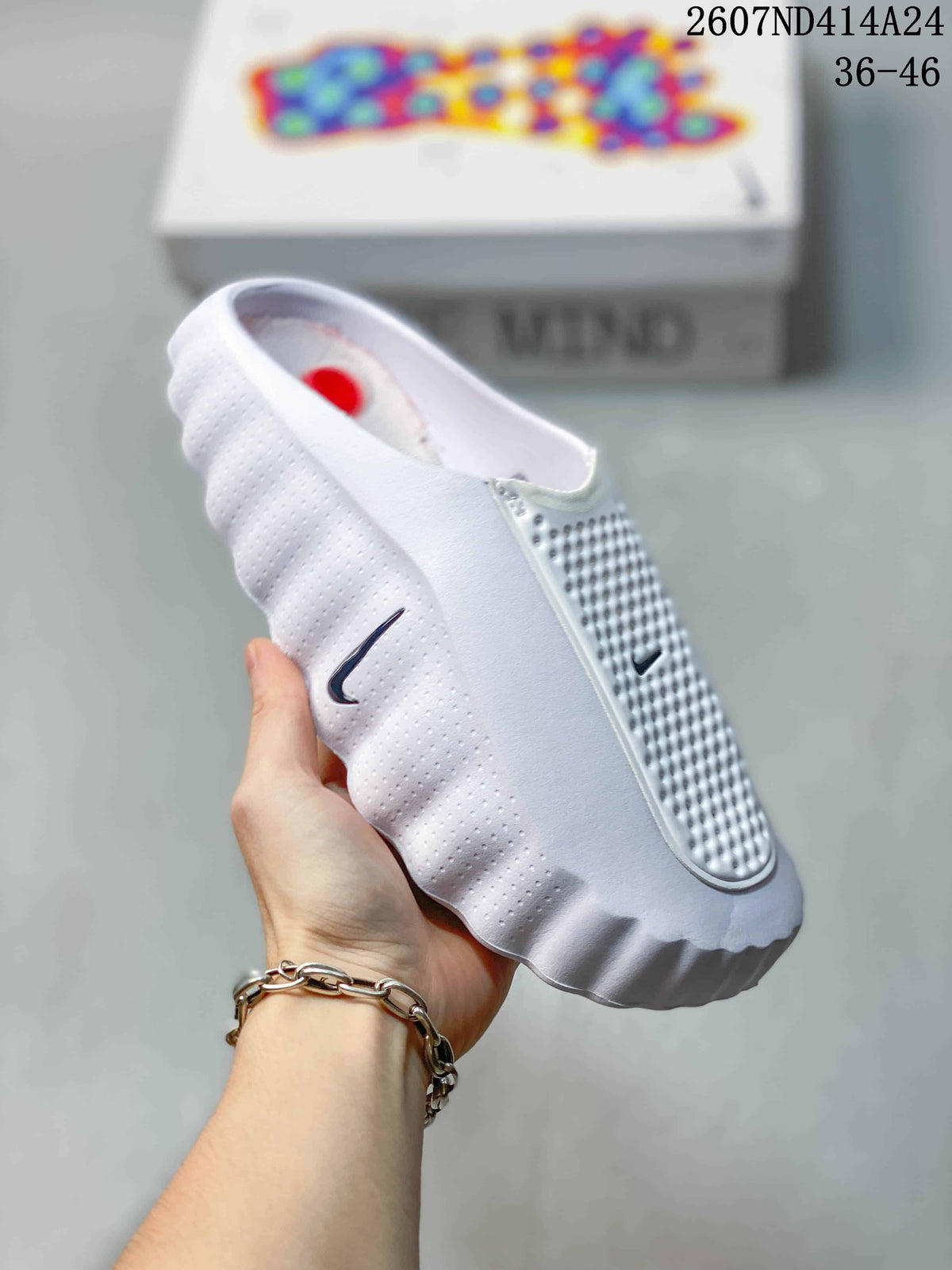 Nike Mind 001 White Closed-Toe Recovery Slides HQ4307-600