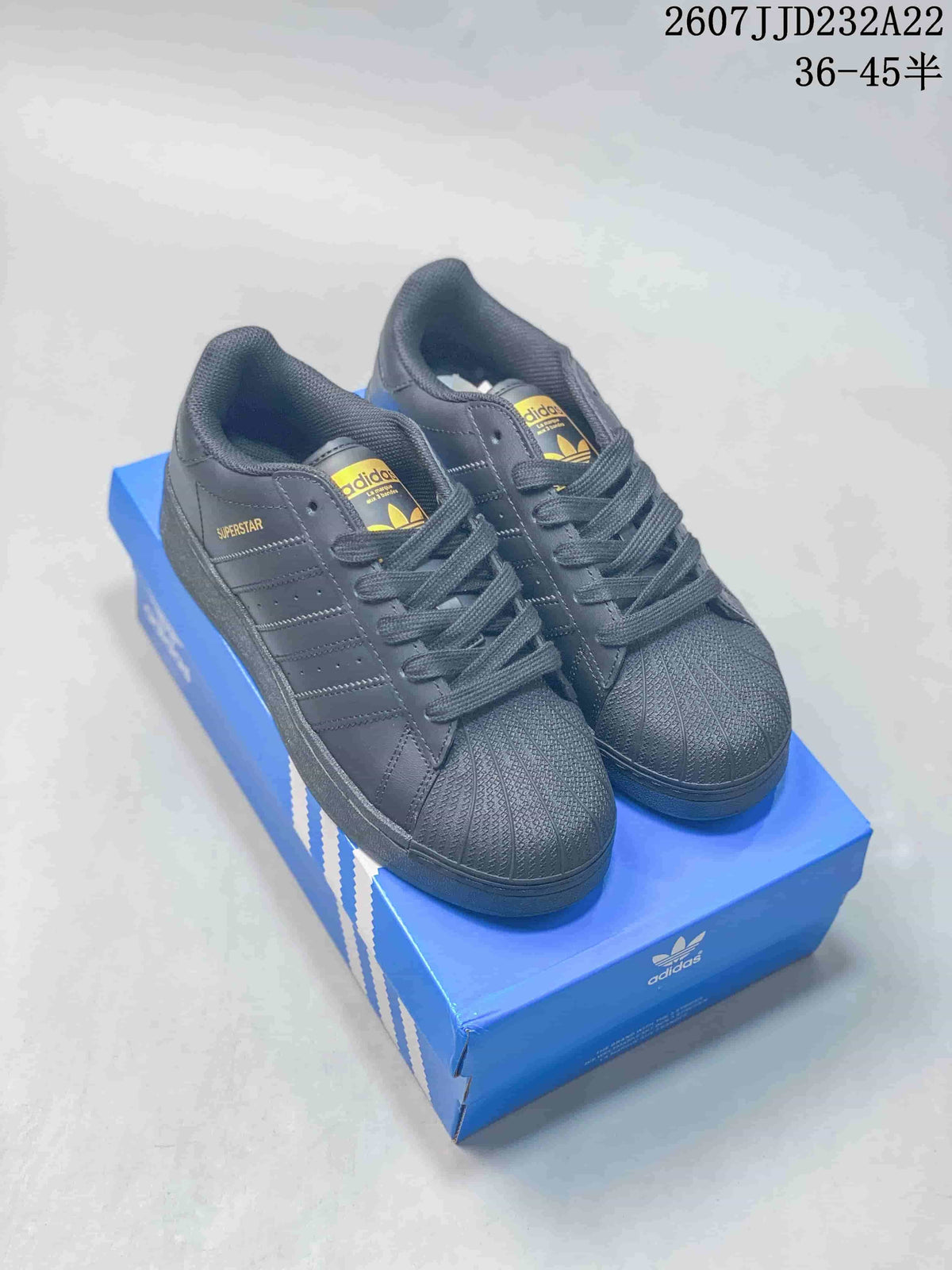 Adidas Superstar Sneakers Black Yellow HQ2646