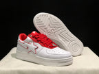Bape Sta Low-Top Sneakers White and Red