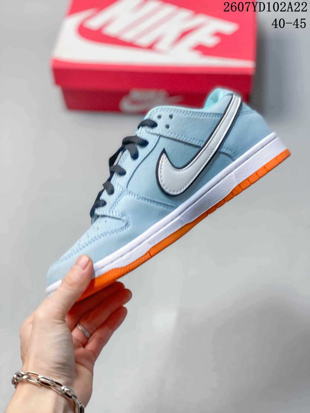Nike SB Dunk Low Pro Light Blue Skate Shoes 07YD102A22