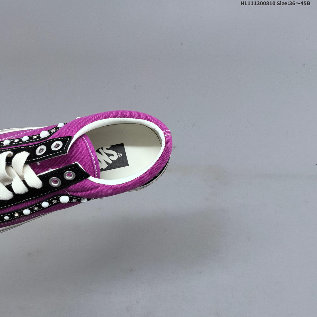 Vans Old Skool Platform Low-Top Sneakers, Purple and Black