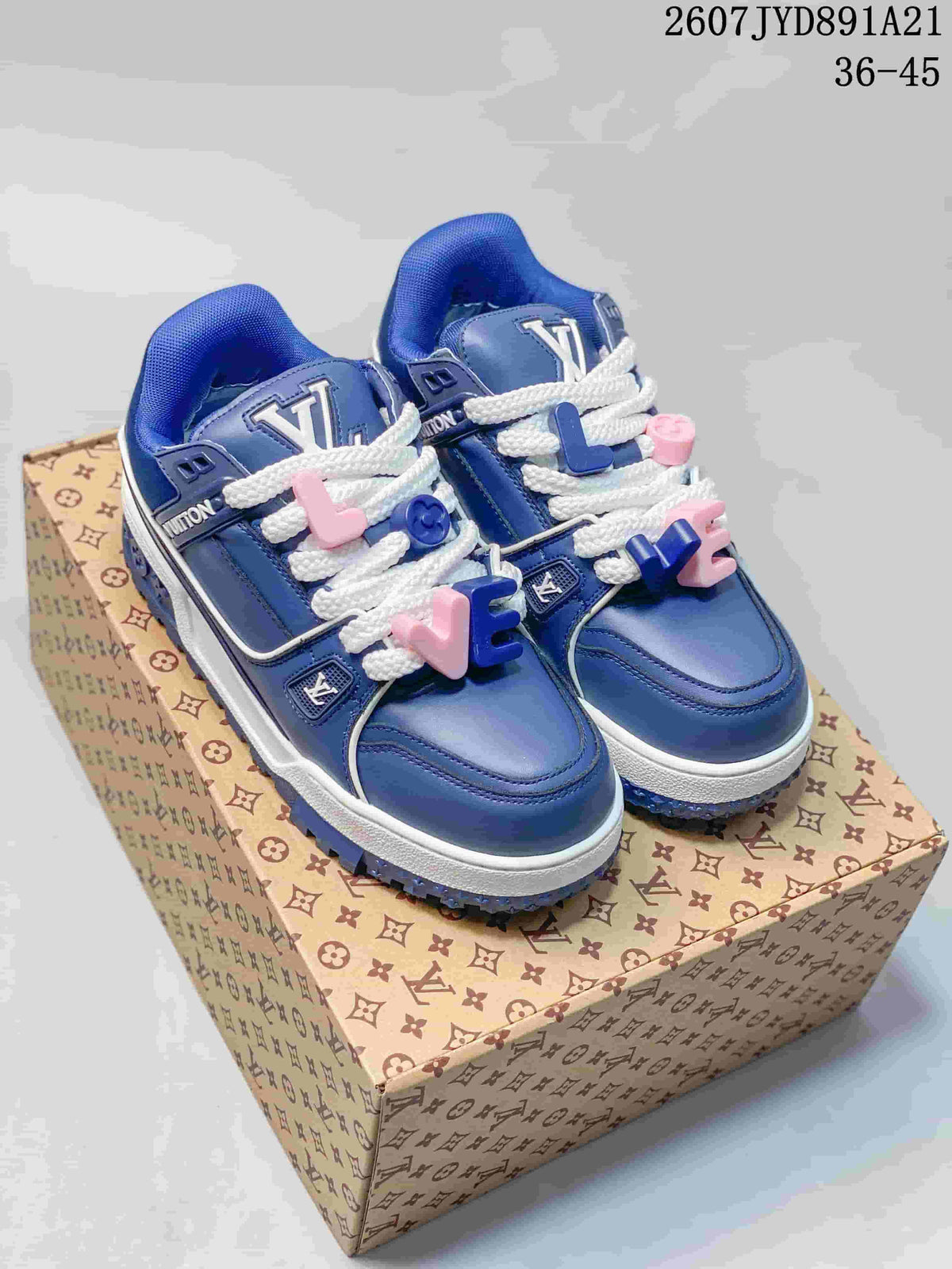 Louis Vuitton Trainer Maxi Blue Low-Top Sneakers 2607JYD891A21