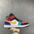Jordan 1 Mid Multicolor High-Top Sneakers