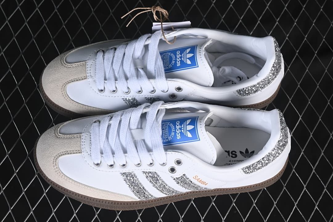 adidas Samba OG B75810 White Silver Sneakers
