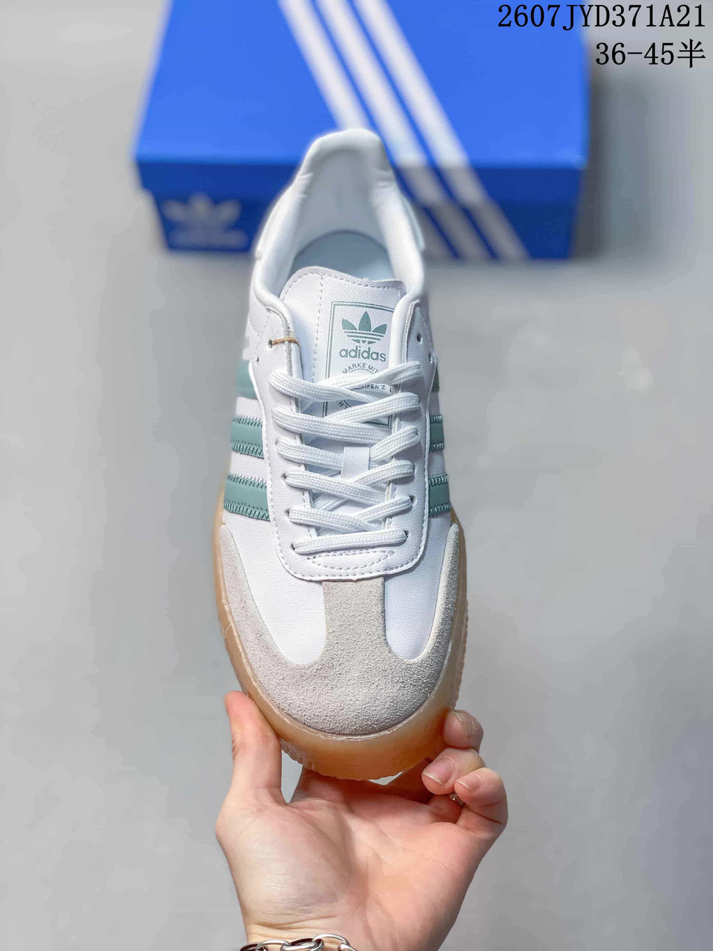 adidas Sambae Women’s Sneakers White Mint Gum Sole