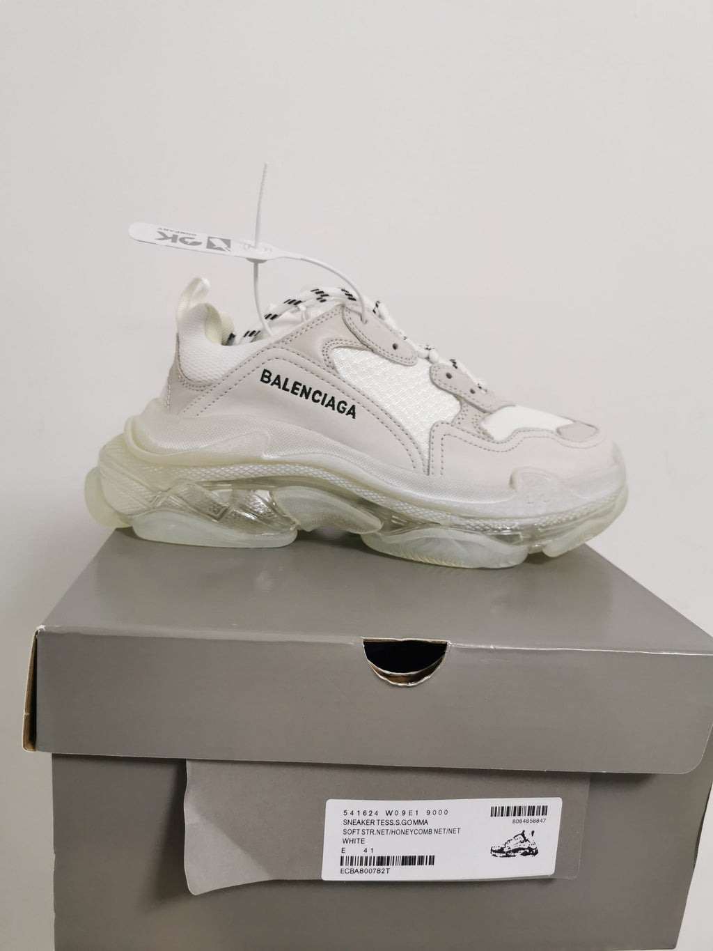 Balenciaga Sneakers White Clear Sole 9000