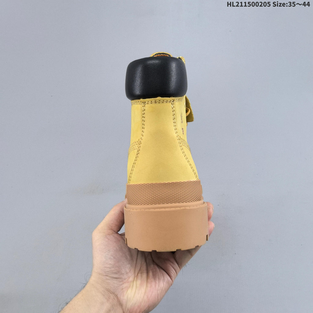 Timberland Yellow High-Top Lace-Up Boots