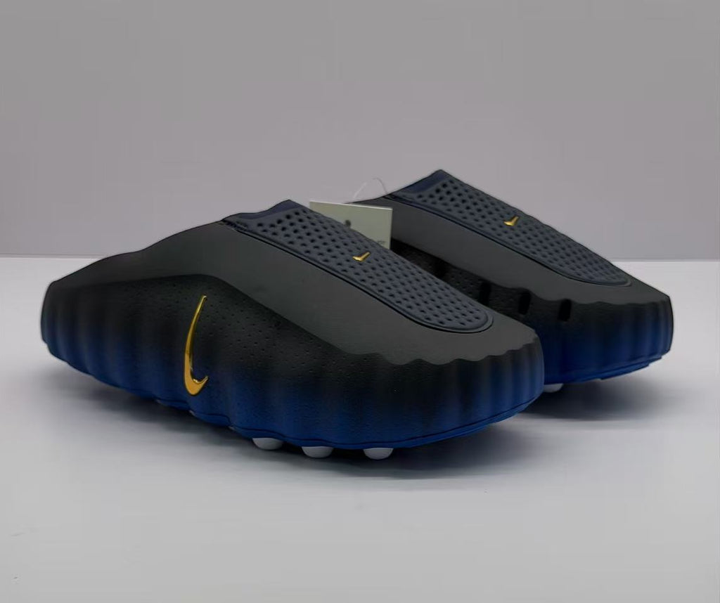 Nike Slides Black and Royal Blue