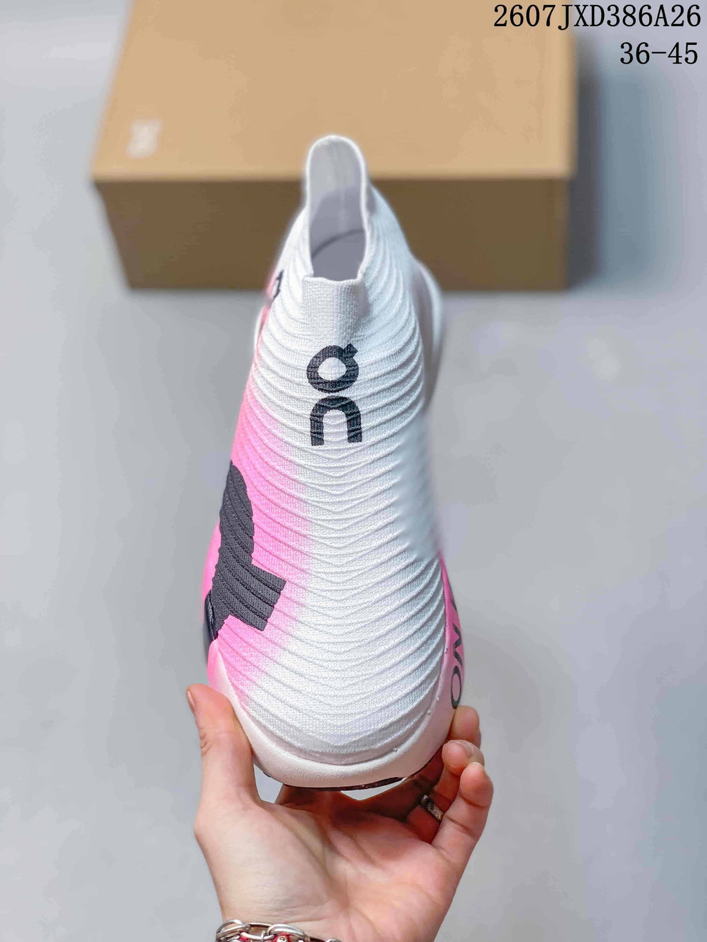 On Cloudboom Strike LS Slip-On Sneakers White Pink