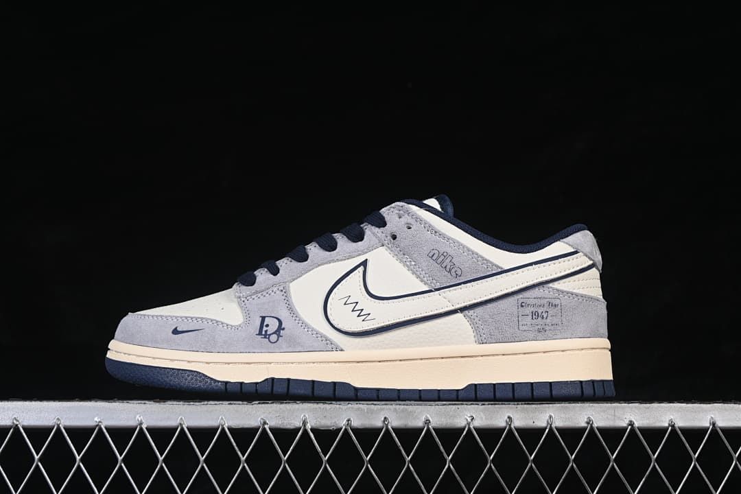 Nike SB Dunk Low Sneakers Grey White Navy DN3168-014