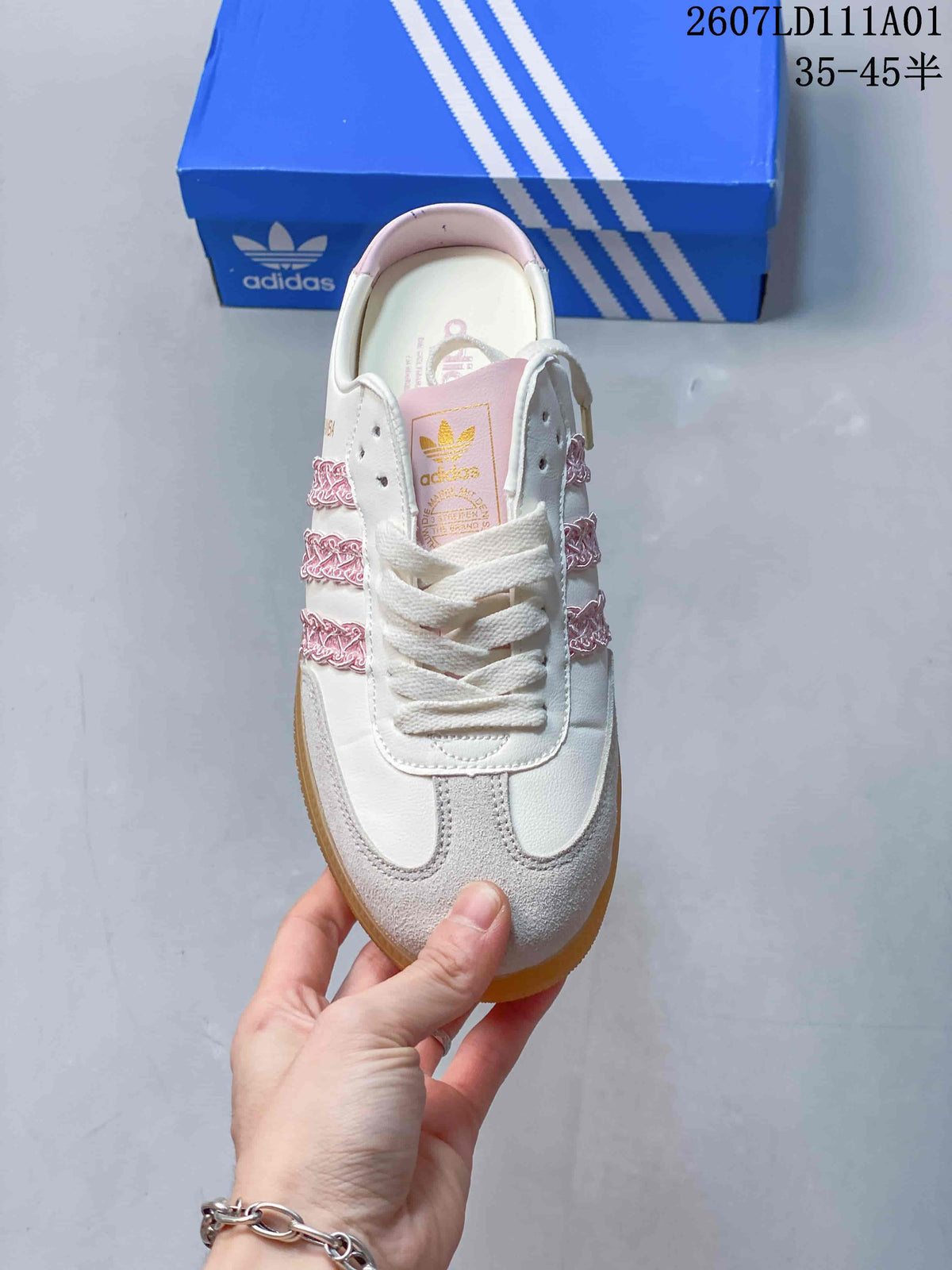 Adidas Samba OG Mule Sneakers White Pink KH7719
