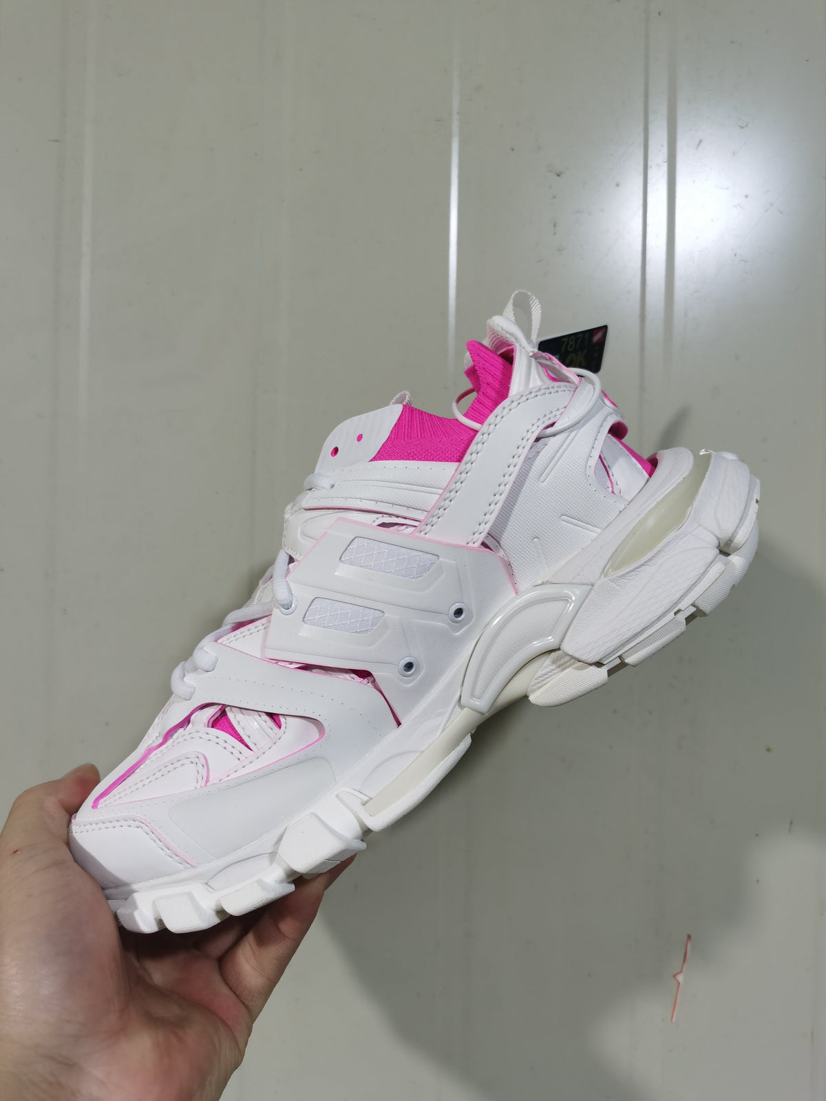 Balenciaga Track Sock Sneakers White Fluorescent Pink 9055