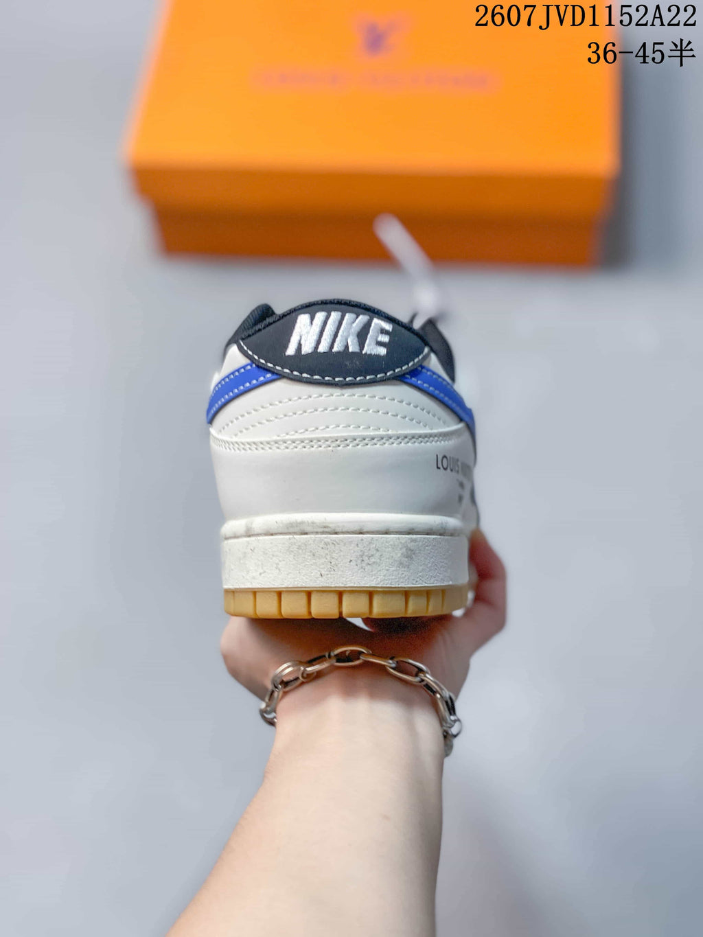 Nike Dunk Low Retro White Blue Black Gum Sneakers 2607JVD1152A22