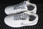 Nike SB Dunk Low White and Grey Stüssy Print Sneakers