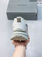 Balenciaga 3XL-Style White and Sage Chunky Sneakers