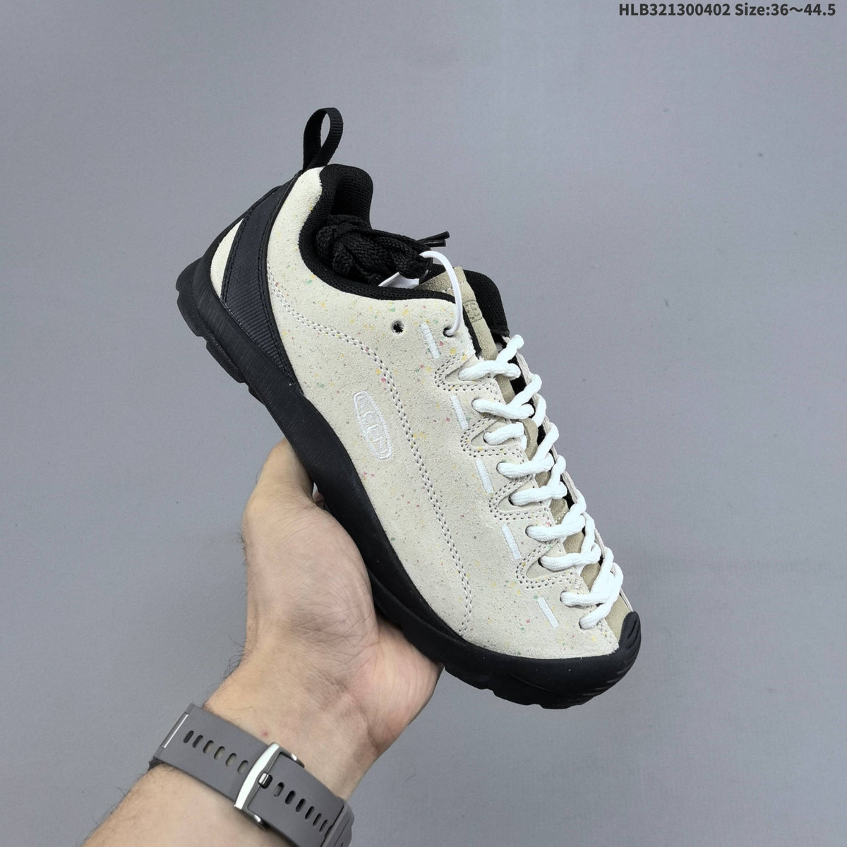KEEN Jasper Low-Top Outdoor Sneakers, Cream and Black, 1022266