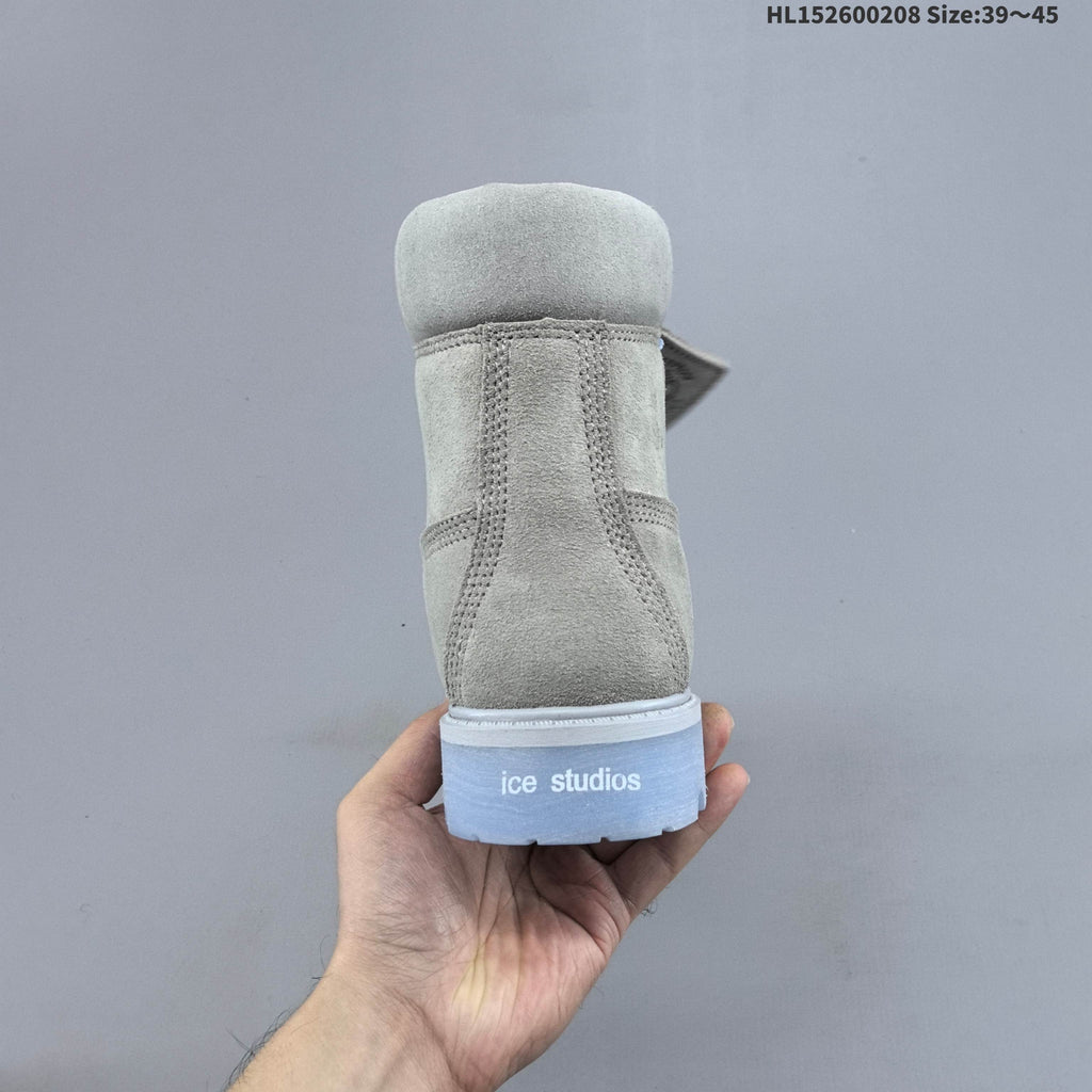 Timberland High-Top Lace-Up Boots in Grey