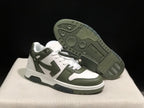 OFF-WHITE Out Of Office Low-Top Sneakers White Olive
