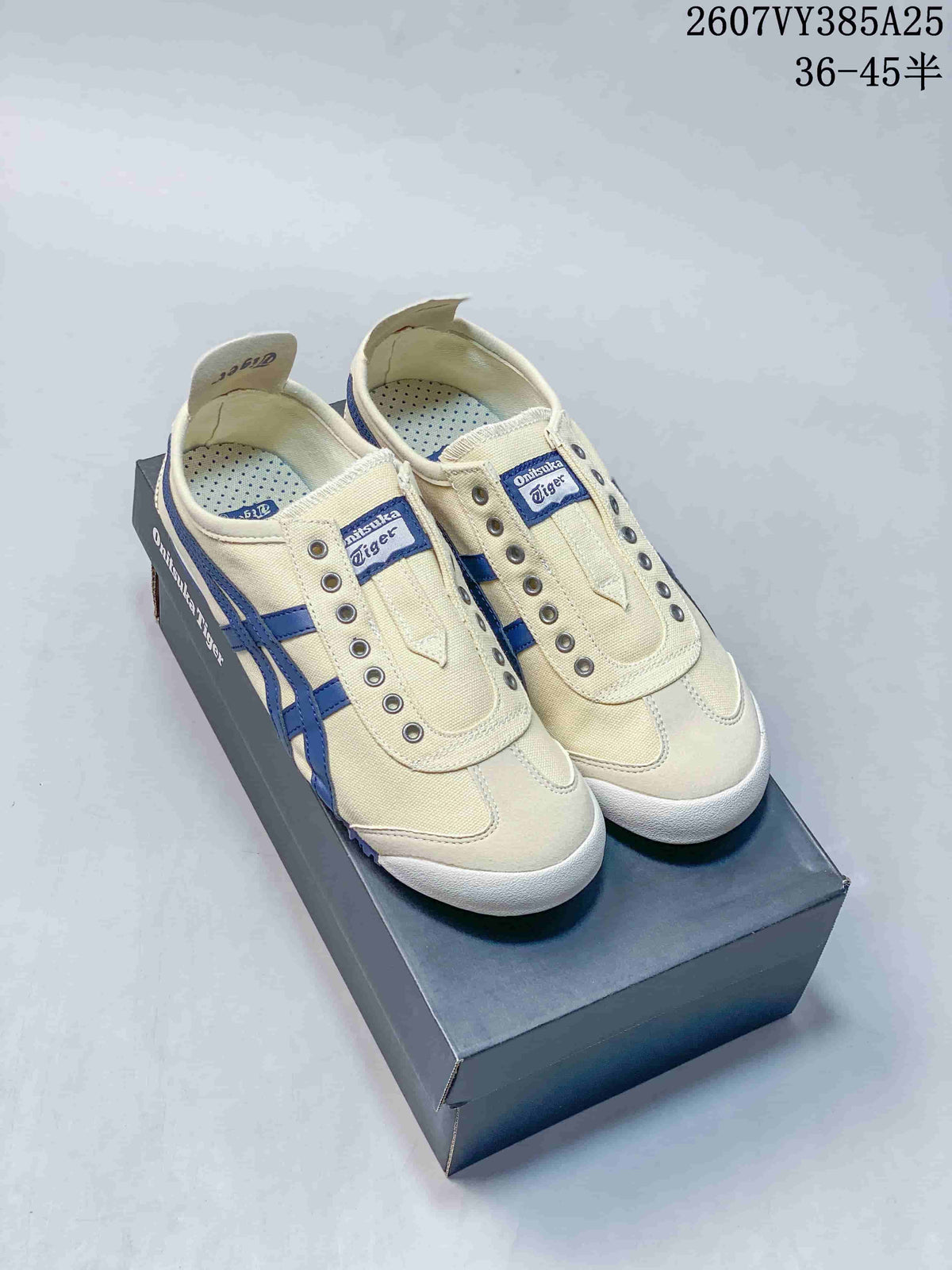 Onitsuka Tiger Mexico 66 Slip-On Sneakers Cream Blue