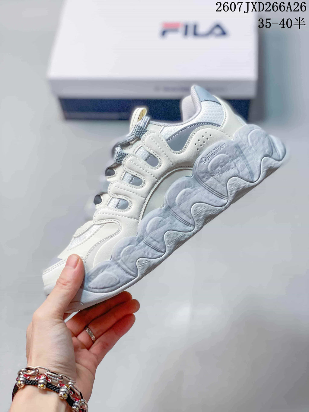 FILA Croissant Women’s Low-Top Sneakers White Gray 07JXD266A26