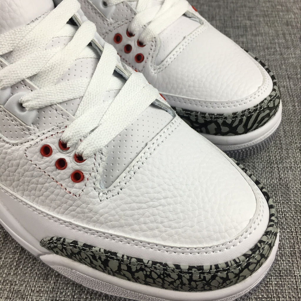 Air Jordan 3 White Cement High-Top Sneakers