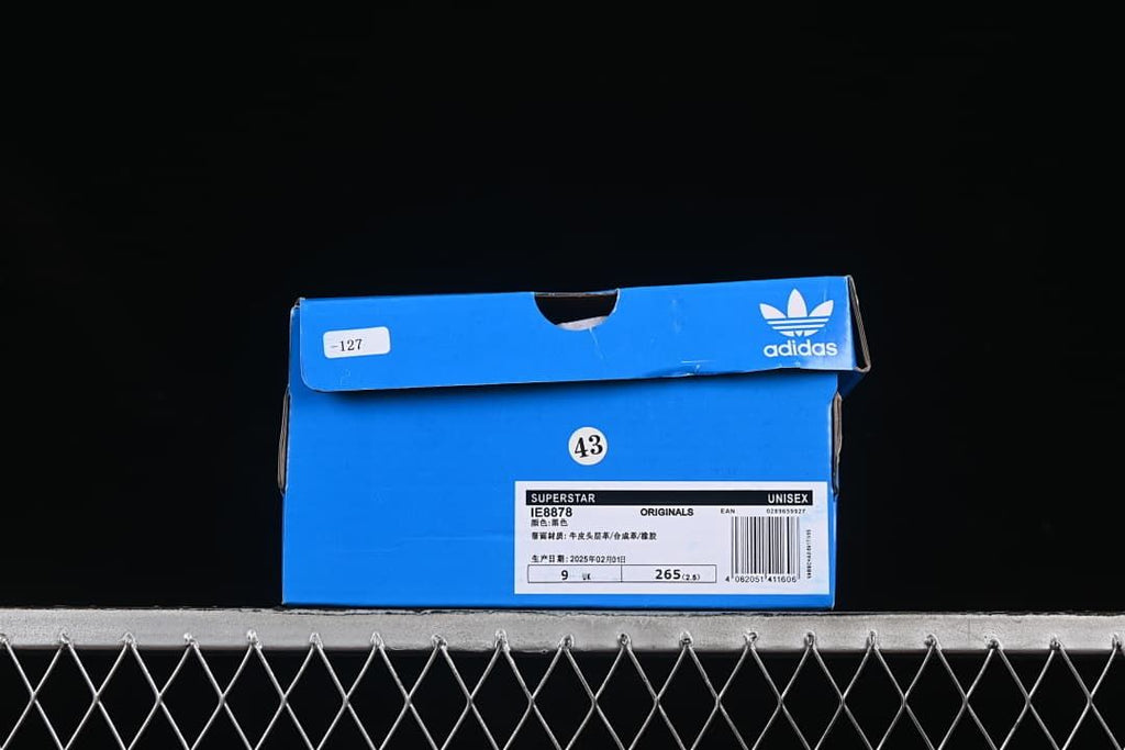 adidas Superstar IE8878 Black Woven Low-Top Sneakers